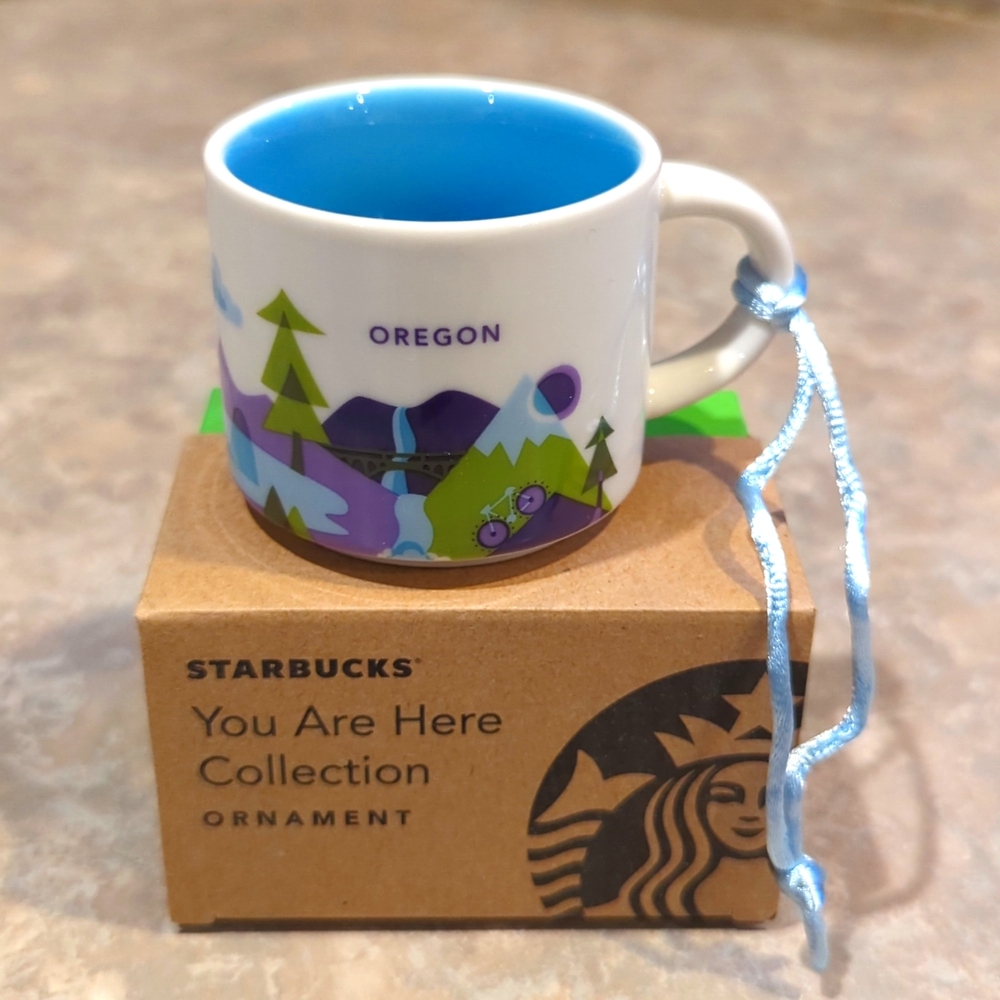 NIB! Starbucks OREGON You Are Here Collection Ornament